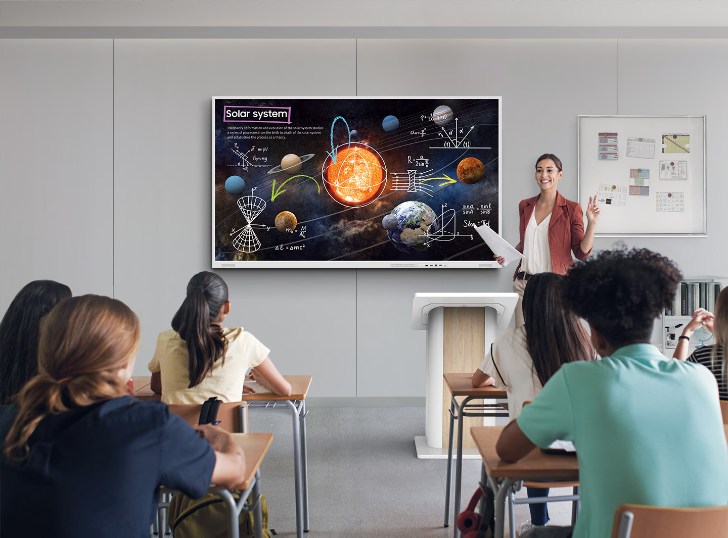 Salle de classe équiper d'un écran Samsung Flip 4